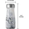 imageSwell Stainless Steel Traveler 16oz Teakwood Triple Layered Vacuum Insulated Containers Keeps Drinks Cold for 24 Hours and Hot for 12 BPA Free Easy Carrying On the GoBlue Granite