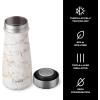 imageSwell Stainless Steel Traveler 16oz Teakwood Triple Layered Vacuum Insulated Containers Keeps Drinks Cold for 24 Hours and Hot for 12 BPA Free Easy Carrying On the GoCalacatta Gold