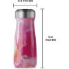 imageSwell Stainless Steel Traveler 16oz Teakwood Triple Layered Vacuum Insulated Containers Keeps Drinks Cold for 24 Hours and Hot for 12 BPA Free Easy Carrying On the GoRose Agate