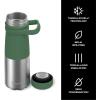 imageSwell Stainless Steel Traveler With Handle 24oz Matcha Silver Lining Triple Layered Vacuum Insulated Containers Keeps Drinks Cold for 40 Hours and Hot for 16 BPA Free Easy Carrying On the GoMatcha Silver Lining