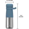 imageSwell Stainless Steel Traveler With Handle 24oz Matcha Silver Lining Triple Layered Vacuum Insulated Containers Keeps Drinks Cold for 40 Hours and Hot for 16 BPA Free Easy Carrying On the GoSky Silver Lining