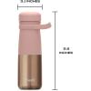 imageSwell Stainless Steel Traveler With Handle 24oz Matcha Silver Lining Triple Layered Vacuum Insulated Containers Keeps Drinks Cold for 40 Hours and Hot for 16 BPA Free Easy Carrying On the GoPink Pyrite