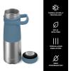 imageSwell Stainless Steel Traveler With Handle 24oz Matcha Silver Lining Triple Layered Vacuum Insulated Containers Keeps Drinks Cold for 40 Hours and Hot for 16 BPA Free Easy Carrying On the GoSky Silver Lining