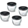 imageSwell 12oz Glass Prep Bowl Set of 4 For Easy Meal Prep Black Made From Durable Tempered Glass Nests Inside 215oz Swell EatsClear