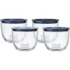 imageSwell 12oz Glass Prep Bowl Set of 4 For Easy Meal Prep Black Made From Durable Tempered Glass Nests Inside 215oz Swell EatsCoastal Blues