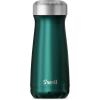 imageSwell Stainless Steel Traveler 16oz Teakwood Triple Layered Vacuum Insulated Containers Keeps Drinks Cold for 24 Hours and Hot for 12 BPA Free Easy Carrying On the GoGreen Sapphire