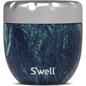imageSwell Eats Stainless Steel Food Bowls 215oz Blue Granite TripleLayered VacuumInsulated Containers Keeps Food Cold for 11 Hours and Hot for 7 hours Condensation Free BPA FreeAzurite Marble