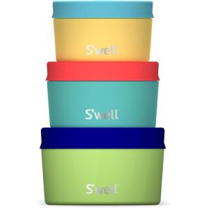 imageSwell Stainless Steel Food Canister Set Of Three 10oz 16oz and 24oz Tropical Smoothie Single Walled Durable Construction BPA Free Dishwasher SafeTropical Smoothie