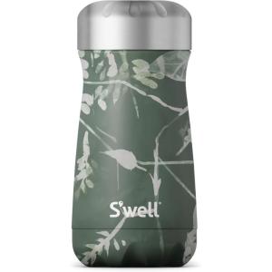 imageSwell Stainless Steel Traveler 12oz Green Foliage Triple Layered Vacuum Insulated Containers Keeps Drinks Cold for 20 Hours and Hot for 9 BPA Free Easy Carrying On the Go