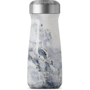 imageSwell Stainless Steel Traveler 16oz Teakwood Triple Layered Vacuum Insulated Containers Keeps Drinks Cold for 24 Hours and Hot for 12 BPA Free Easy Carrying On the GoBlue Granite