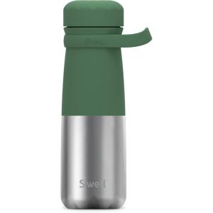 imageSwell Stainless Steel Traveler With Handle 24oz Matcha Silver Lining Triple Layered Vacuum Insulated Containers Keeps Drinks Cold for 40 Hours and Hot for 16 BPA Free Easy Carrying On the GoMatcha Silver Lining