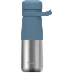imageSwell Stainless Steel Traveler With Handle 24oz Matcha Silver Lining Triple Layered Vacuum Insulated Containers Keeps Drinks Cold for 40 Hours and Hot for 16 BPA Free Easy Carrying On the GoSky Silver Lining
