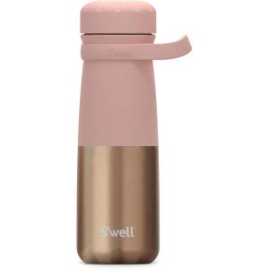 imageSwell Stainless Steel Traveler With Handle 24oz Matcha Silver Lining Triple Layered Vacuum Insulated Containers Keeps Drinks Cold for 40 Hours and Hot for 16 BPA Free Easy Carrying On the GoPink Pyrite