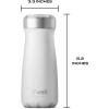 imageSwell Stainless Steel Traveler 16oz Onyx Triple Layered Vacuum Insulated Containers Keeps Drinks Cold for 24 Hours and Hot for 12 BPA Free Easy Carrying On the GoMoonstone