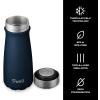 imageSwell Stainless Steel Traveler 16oz Onyx Triple Layered Vacuum Insulated Containers Keeps Drinks Cold for 24 Hours and Hot for 12 BPA Free Easy Carrying On the GoAzurite