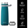 imageSwell Stainless Steel Traveler With Handle 24oz Azalea Pink Triple Layered Vacuum Insulated Containers Keeps Drinks Cold for 40 Hours and Hot for 16 BPA Free Easy Carrying On the GoPeacock Blue