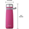 imageSwell Stainless Steel Traveler With Handle 24oz Azalea Pink Triple Layered Vacuum Insulated Containers Keeps Drinks Cold for 40 Hours and Hot for 16 BPA Free Easy Carrying On the GoAzalea Pink