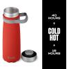 imageSwell Stainless Steel Traveler With Handle 24oz Azalea Pink Triple Layered Vacuum Insulated Containers Keeps Drinks Cold for 40 Hours and Hot for 16 BPA Free Easy Carrying On the GoPoppy Red