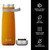 imageSwell Stainless Steel Traveler With Handle 24oz Azalea Pink Triple Layered Vacuum Insulated Containers Keeps Drinks Cold for 40 Hours and Hot for 16 BPA Free Easy Carrying On the GoGolden Hour