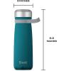 imageSwell Stainless Steel Traveler With Handle 24oz Azalea Pink Triple Layered Vacuum Insulated Containers Keeps Drinks Cold for 40 Hours and Hot for 16 BPA Free Easy Carrying On the GoPeacock Blue