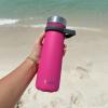 imageSwell Stainless Steel Traveler With Handle 24oz Azalea Pink Triple Layered Vacuum Insulated Containers Keeps Drinks Cold for 40 Hours and Hot for 16 BPA Free Easy Carrying On the GoAzalea Pink