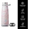 imageSwell Stainless Steel Traveler With Handle 40oz Poppy Red Triple Layered Vacuum Insulated Containers Keeps Drinks Cold for 60 Hours and Hot for 20 BPA Free Easy Carrying On the GoGeode Rose