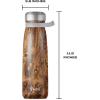 imageSwell Stainless Steel Traveler With Handle 40oz Poppy Red Triple Layered Vacuum Insulated Containers Keeps Drinks Cold for 60 Hours and Hot for 20 BPA Free Easy Carrying On the GoTeakwood