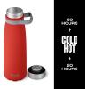 imageSwell Stainless Steel Traveler With Handle 40oz Poppy Red Triple Layered Vacuum Insulated Containers Keeps Drinks Cold for 60 Hours and Hot for 20 BPA Free Easy Carrying On the GoPoppy Red
