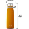imageSwell Stainless Steel Traveler With Handle 40oz Poppy Red Triple Layered Vacuum Insulated Containers Keeps Drinks Cold for 60 Hours and Hot for 20 BPA Free Easy Carrying On the GoGolden Hour