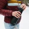 imageSwell Stainless Steel Traveler With Handle 40oz Poppy Red Triple Layered Vacuum Insulated Containers Keeps Drinks Cold for 60 Hours and Hot for 20 BPA Free Easy Carrying On the GoOnyx