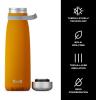 imageSwell Stainless Steel Traveler With Handle 40oz Poppy Red Triple Layered Vacuum Insulated Containers Keeps Drinks Cold for 60 Hours and Hot for 20 BPA Free Easy Carrying On the GoGolden Hour