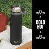 imageSwell Stainless Steel Traveler With Handle 40oz Poppy Red Triple Layered Vacuum Insulated Containers Keeps Drinks Cold for 60 Hours and Hot for 20 BPA Free Easy Carrying On the GoOnyx