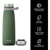 imageSwell Stainless Steel Traveler With Handle 40oz Poppy Red Triple Layered Vacuum Insulated Containers Keeps Drinks Cold for 60 Hours and Hot for 20 BPA Free Easy Carrying On the GoGreen Jasper