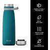 imageSwell Stainless Steel Traveler With Handle 40oz Poppy Red Triple Layered Vacuum Insulated Containers Keeps Drinks Cold for 60 Hours and Hot for 20 BPA Free Easy Carrying On the GoPeacock Blue