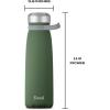 imageSwell Stainless Steel Traveler With Handle 40oz Poppy Red Triple Layered Vacuum Insulated Containers Keeps Drinks Cold for 60 Hours and Hot for 20 BPA Free Easy Carrying On the GoGreen Jasper