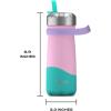 imageSwell Stainless Steel Traveler with Flip Straw Lid 16oz Dragonfruit Triple Layered Vacuum Insulated Containers Keeps Drinks Cold for 24 Hours BPA Free Easy Carrying On the GoPastel Paradise