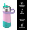 imageSwell Stainless Steel Traveler with Flip Straw Lid 16oz Dragonfruit Triple Layered Vacuum Insulated Containers Keeps Drinks Cold for 24 Hours BPA Free Easy Carrying On the GoPastel Paradise