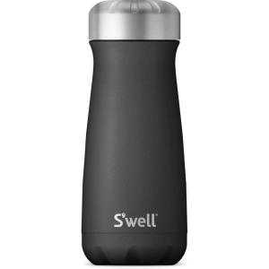 imageSwell Stainless Steel Traveler 16oz Onyx Triple Layered Vacuum Insulated Containers Keeps Drinks Cold for 24 Hours and Hot for 12 BPA Free Easy Carrying On the GoOnyx