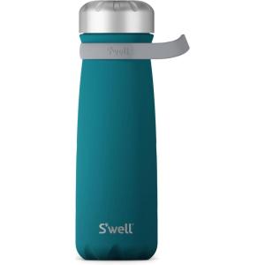 imageSwell Stainless Steel Traveler With Handle 24oz Azalea Pink Triple Layered Vacuum Insulated Containers Keeps Drinks Cold for 40 Hours and Hot for 16 BPA Free Easy Carrying On the GoPeacock Blue