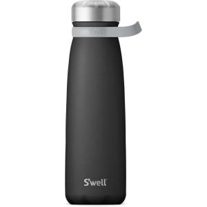 imageSwell Stainless Steel Traveler With Handle 40oz Poppy Red Triple Layered Vacuum Insulated Containers Keeps Drinks Cold for 60 Hours and Hot for 20 BPA Free Easy Carrying On the GoOnyx