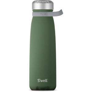 imageSwell Stainless Steel Traveler With Handle 40oz Poppy Red Triple Layered Vacuum Insulated Containers Keeps Drinks Cold for 60 Hours and Hot for 20 BPA Free Easy Carrying On the GoGreen Jasper