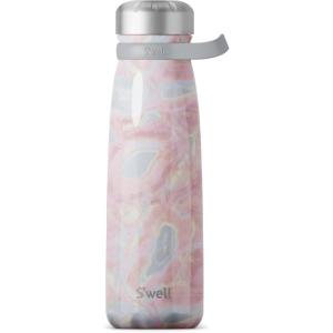 imageSwell Stainless Steel Traveler With Handle 40oz Poppy Red Triple Layered Vacuum Insulated Containers Keeps Drinks Cold for 60 Hours and Hot for 20 BPA Free Easy Carrying On the GoGeode Rose