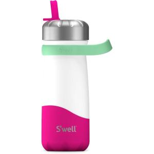 imageSwell Stainless Steel Traveler with Flip Straw Lid 16oz Dragonfruit Triple Layered Vacuum Insulated Containers Keeps Drinks Cold for 24 Hours BPA Free Easy Carrying On the GoDragonfruit