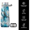 imageSwell Stainless Steel Traveler With Handle 32oz Ocean Marble Triple Layered Vacuum Insulated Containers Keeps Drinks Cold for 50 Hours and Hot for 18 BPA Free Easy Carrying On the GoOcean Marble