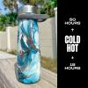imageSwell Stainless Steel Traveler With Handle 32oz Ocean Marble Triple Layered Vacuum Insulated Containers Keeps Drinks Cold for 50 Hours and Hot for 18 BPA Free Easy Carrying On the GoOcean Marble