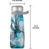imageSwell Stainless Steel Traveler With Handle 32oz Ocean Marble Triple Layered Vacuum Insulated Containers Keeps Drinks Cold for 50 Hours and Hot for 18 BPA Free Easy Carrying On the GoOcean Marble