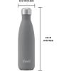 imageSwell Stainless Steel Water Bottle 17oz Blue Suede TripleLayered Vacuum Insulated Containers Keeps Drinks Cold for 36 Hours and Hot for 18 BPA Free Perfect for On the GoSmokey Quartz