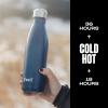 imageSwell Stainless Steel Water Bottle 17oz Blue Suede TripleLayered Vacuum Insulated Containers Keeps Drinks Cold for 36 Hours and Hot for 18 BPA Free Perfect for On the GoBlue Suede