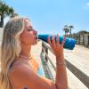 imageSwell Stainless Steel Water Bottle 17oz Blue Suede TripleLayered Vacuum Insulated Containers Keeps Drinks Cold for 36 Hours and Hot for 18 BPA Free Perfect for On the GoOcean Blue