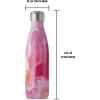 imageSwell Stainless Steel Water Bottle 17oz Calacatta Gold Triple Layered Vacuum Insulated Containers Keeps Drinks Cold for 36 Hours and Hot for 18 BPA Free Perfect for On the GoRose Agate